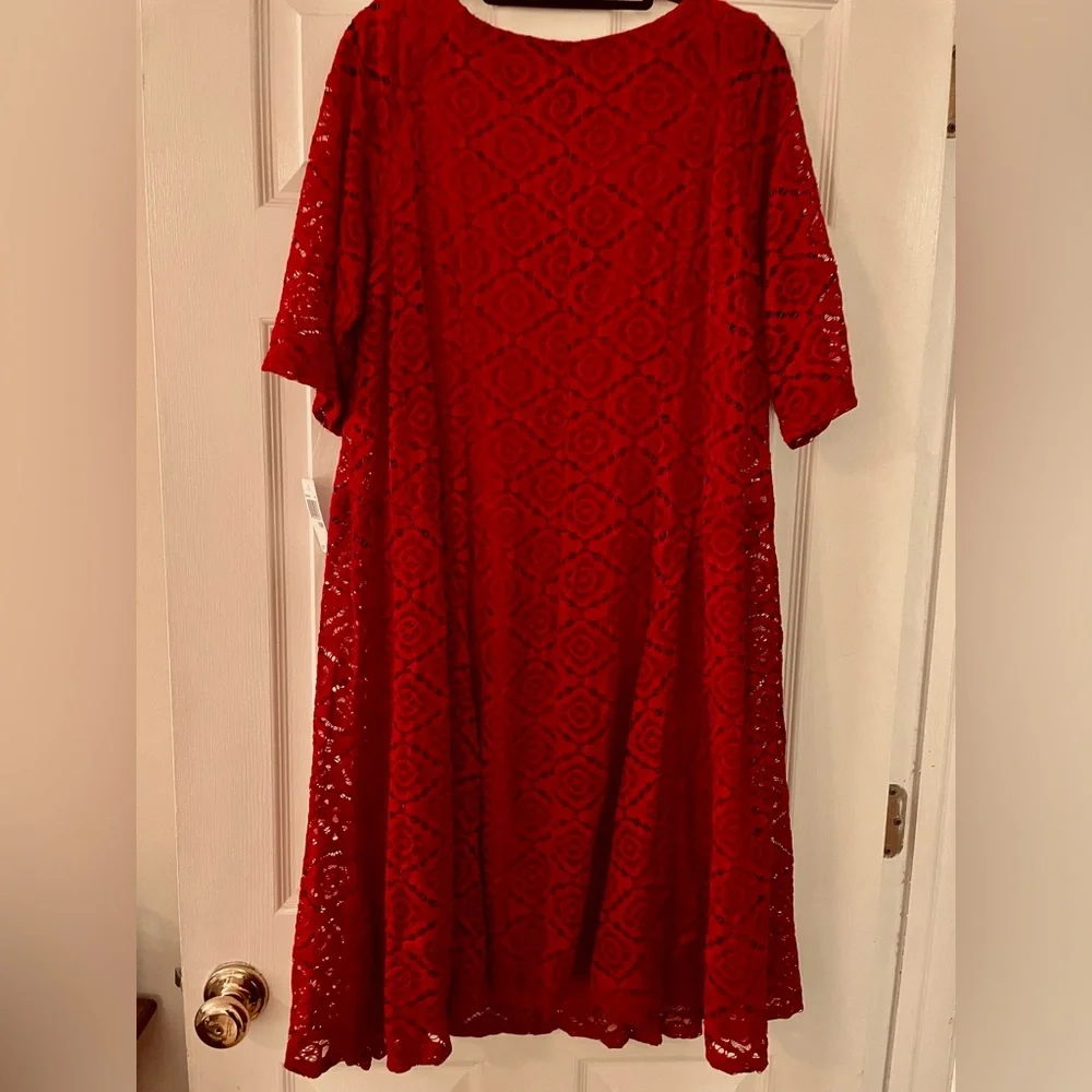 NWT - Rabbit Rabbit Rabbit Red Lace Dress - size 16W - Picture 2 of 5